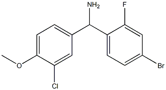 (4-bromo-2-fluorophenyl)(3-chloro-4-methoxyphenyl)methanamine 구조식 이미지