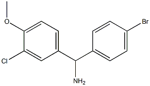 (4-bromophenyl)(3-chloro-4-methoxyphenyl)methanamine 구조식 이미지