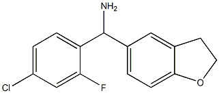 (4-chloro-2-fluorophenyl)(2,3-dihydro-1-benzofuran-5-yl)methanamine Structure