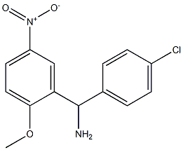 (4-chlorophenyl)(2-methoxy-5-nitrophenyl)methanamine Structure