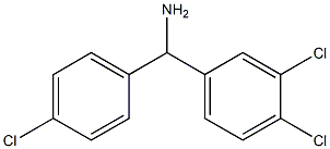 (4-chlorophenyl)(3,4-dichlorophenyl)methanamine Structure