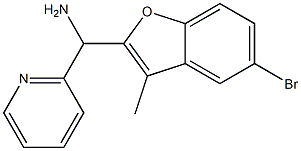 (5-bromo-3-methyl-1-benzofuran-2-yl)(pyridin-2-yl)methanamine 구조식 이미지