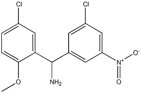 (5-chloro-2-methoxyphenyl)(3-chloro-5-nitrophenyl)methanamine Structure