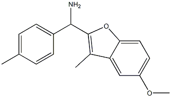 (5-methoxy-3-methyl-1-benzofuran-2-yl)(4-methylphenyl)methanamine 구조식 이미지