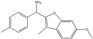 (6-methoxy-3-methyl-1-benzofuran-2-yl)(4-methylphenyl)methanamine Structure