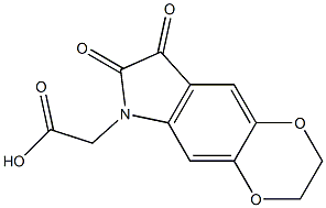 (7,8-dioxo-2,3,7,8-tetrahydro-6H-[1,4]dioxino[2,3-f]indol-6-yl)acetic acid Structure