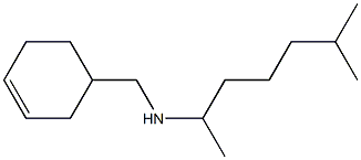 (cyclohex-3-en-1-ylmethyl)(6-methylheptan-2-yl)amine 구조식 이미지