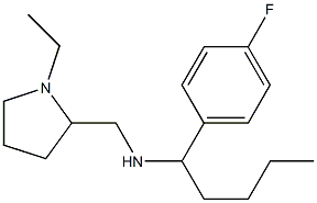 [(1-ethylpyrrolidin-2-yl)methyl][1-(4-fluorophenyl)pentyl]amine 구조식 이미지