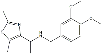[(3,4-dimethoxyphenyl)methyl][1-(2,5-dimethyl-1,3-thiazol-4-yl)ethyl]amine Structure