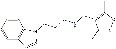 [(3,5-dimethyl-1,2-oxazol-4-yl)methyl][3-(1H-indol-1-yl)propyl]amine 구조식 이미지