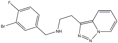 [(3-bromo-4-fluorophenyl)methyl](2-{[1,2,4]triazolo[3,4-a]pyridin-3-yl}ethyl)amine 구조식 이미지