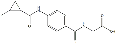 [(4-{[(2-methylcyclopropyl)carbonyl]amino}benzoyl)amino]acetic acid Structure