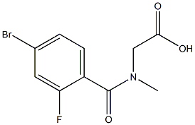 [(4-bromo-2-fluorobenzoyl)(methyl)amino]acetic acid 구조식 이미지