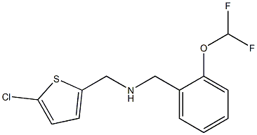 [(5-chlorothiophen-2-yl)methyl]({[2-(difluoromethoxy)phenyl]methyl})amine Structure