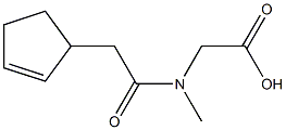 [(cyclopent-2-en-1-ylacetyl)(methyl)amino]acetic acid Structure