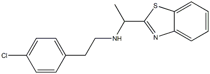 [1-(1,3-benzothiazol-2-yl)ethyl][2-(4-chlorophenyl)ethyl]amine 구조식 이미지