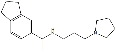 [1-(2,3-dihydro-1H-inden-5-yl)ethyl][3-(pyrrolidin-1-yl)propyl]amine 구조식 이미지