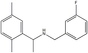 [1-(2,5-dimethylphenyl)ethyl][(3-fluorophenyl)methyl]amine Structure