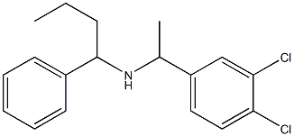 [1-(3,4-dichlorophenyl)ethyl](1-phenylbutyl)amine Structure