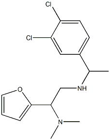 [1-(3,4-dichlorophenyl)ethyl][2-(dimethylamino)-2-(furan-2-yl)ethyl]amine 구조식 이미지