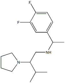 [1-(3,4-difluorophenyl)ethyl][3-methyl-2-(pyrrolidin-1-yl)butyl]amine 구조식 이미지