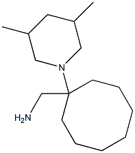 [1-(3,5-dimethylpiperidin-1-yl)cyclooctyl]methanamine Structure
