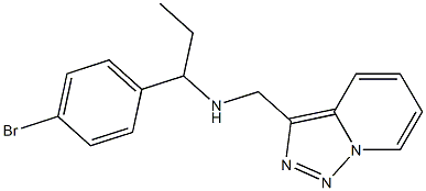 [1-(4-bromophenyl)propyl]({[1,2,4]triazolo[3,4-a]pyridin-3-ylmethyl})amine 구조식 이미지