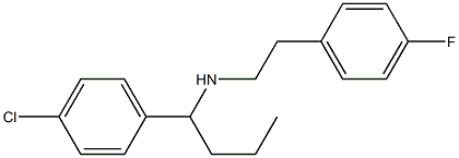 [1-(4-chlorophenyl)butyl][2-(4-fluorophenyl)ethyl]amine Structure