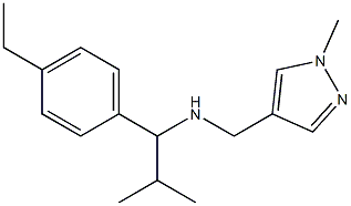 [1-(4-ethylphenyl)-2-methylpropyl][(1-methyl-1H-pyrazol-4-yl)methyl]amine 구조식 이미지