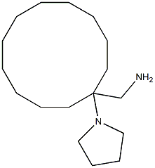 [1-(pyrrolidin-1-yl)cyclododecyl]methanamine 구조식 이미지