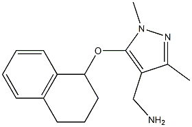 [1,3-dimethyl-5-(1,2,3,4-tetrahydronaphthalen-1-yloxy)-1H-pyrazol-4-yl]methanamine Structure