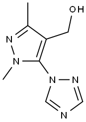 [1,3-dimethyl-5-(1H-1,2,4-triazol-1-yl)-1H-pyrazol-4-yl]methanol 구조식 이미지