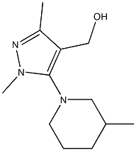 [1,3-dimethyl-5-(3-methylpiperidin-1-yl)-1H-pyrazol-4-yl]methanol Structure