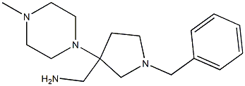 [1-benzyl-3-(4-methylpiperazin-1-yl)pyrrolidin-3-yl]methanamine 구조식 이미지