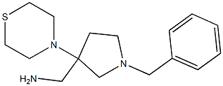 [1-benzyl-3-(thiomorpholin-4-yl)pyrrolidin-3-yl]methanamine Structure