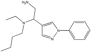 [2-amino-1-(1-phenyl-1H-pyrazol-4-yl)ethyl](butyl)ethylamine Structure