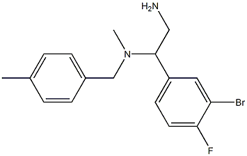 [2-amino-1-(3-bromo-4-fluorophenyl)ethyl](methyl)[(4-methylphenyl)methyl]amine Structure
