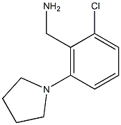 [2-chloro-6-(pyrrolidin-1-yl)phenyl]methanamine Structure