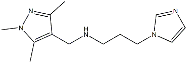 [3-(1H-imidazol-1-yl)propyl][(1,3,5-trimethyl-1H-pyrazol-4-yl)methyl]amine 구조식 이미지