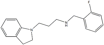 [3-(2,3-dihydro-1H-indol-1-yl)propyl][(2-fluorophenyl)methyl]amine 구조식 이미지