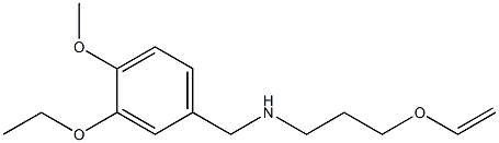 [3-(ethenyloxy)propyl][(3-ethoxy-4-methoxyphenyl)methyl]amine Structure