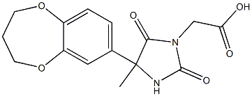 [4-(3,4-dihydro-2H-1,5-benzodioxepin-7-yl)-4-methyl-2,5-dioxoimidazolidin-1-yl]acetic acid 구조식 이미지