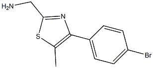 [4-(4-bromophenyl)-5-methyl-1,3-thiazol-2-yl]methanamine 구조식 이미지