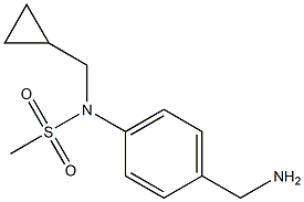 [4-(aminomethyl)phenyl]-N-(cyclopropylmethyl)methanesulfonamide 구조식 이미지