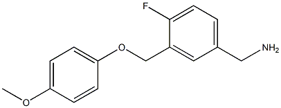 [4-fluoro-3-(4-methoxyphenoxymethyl)phenyl]methanamine 구조식 이미지