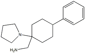 [4-phenyl-1-(pyrrolidin-1-yl)cyclohexyl]methanamine Structure