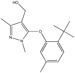 [5-(2-tert-butyl-5-methylphenoxy)-1,3-dimethyl-1H-pyrazol-4-yl]methanol 구조식 이미지
