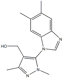 [5-(5,6-dimethyl-1H-1,3-benzodiazol-1-yl)-1,3-dimethyl-1H-pyrazol-4-yl]methanol Structure