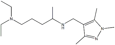 [5-(diethylamino)pentan-2-yl][(1,3,5-trimethyl-1H-pyrazol-4-yl)methyl]amine Structure