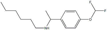 {1-[4-(difluoromethoxy)phenyl]ethyl}(hexyl)amine Structure